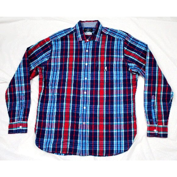 Psycho Bunny Mens Long Sleeve Button Front Plaid F - Picture 3 of 8